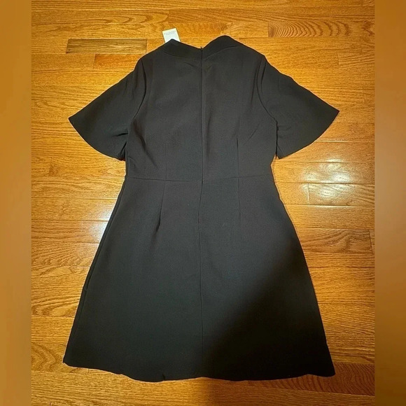 Toby women’s black short sleeve lace up mini dress business casual formal large - Picture 2 of 4